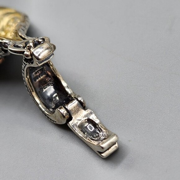 Carolyn Pollack 925 Brass Copper Necklace Bracelet Set Filigree Teardrop Silver - Picture 11 of 15